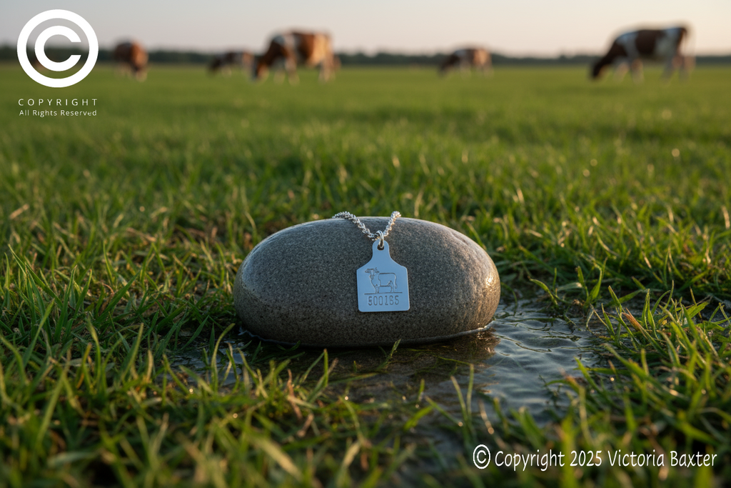 Cow Tag Pendant & Chain