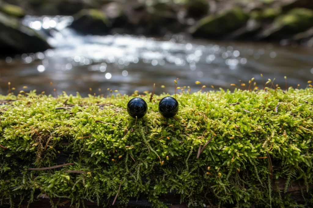 Onyx Gemstone Stud Earrings