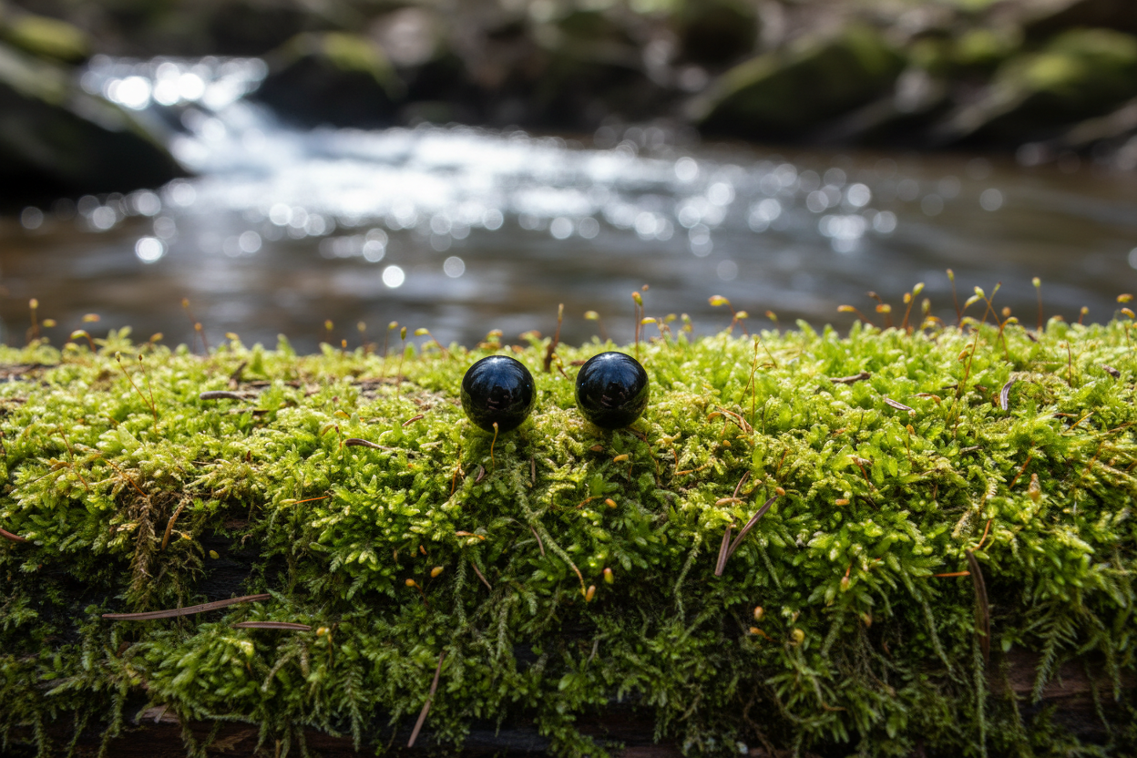 Onyx Gemstone Stud Earrings