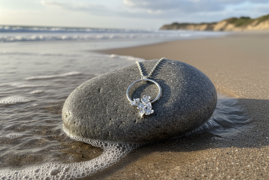 Flower Circle Pendant & Chain