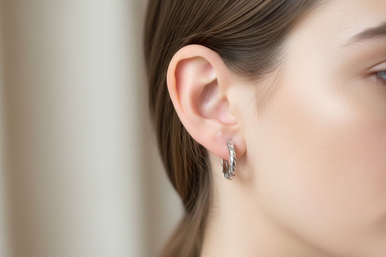Striped Hoop Earrings