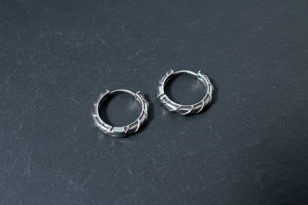 Striped Hoop Earrings