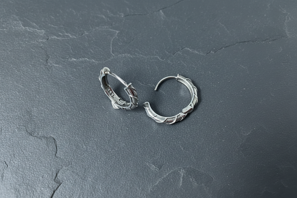 Striped Hoop Earrings