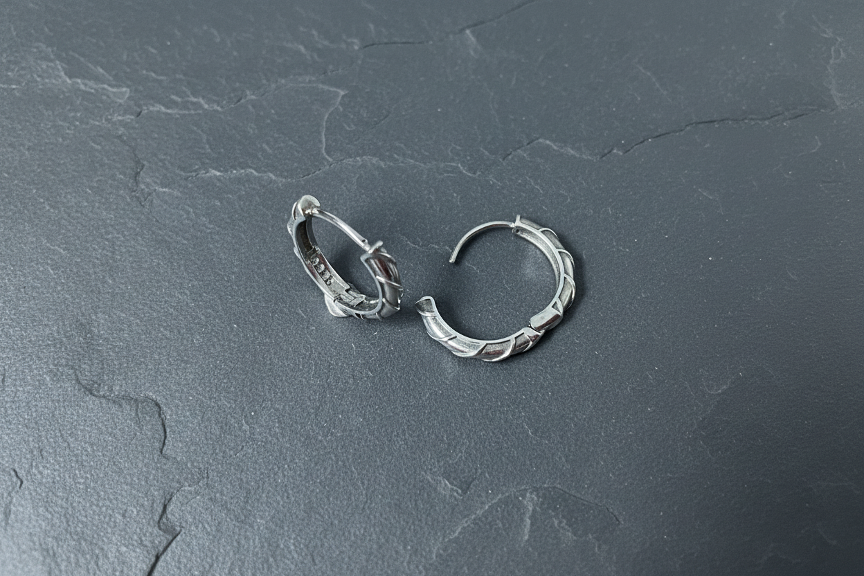 Striped Hoop Earrings