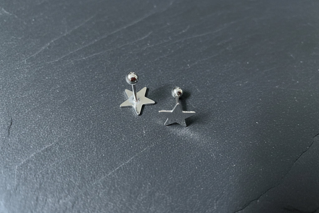 Star Screw Back Stud Earrings