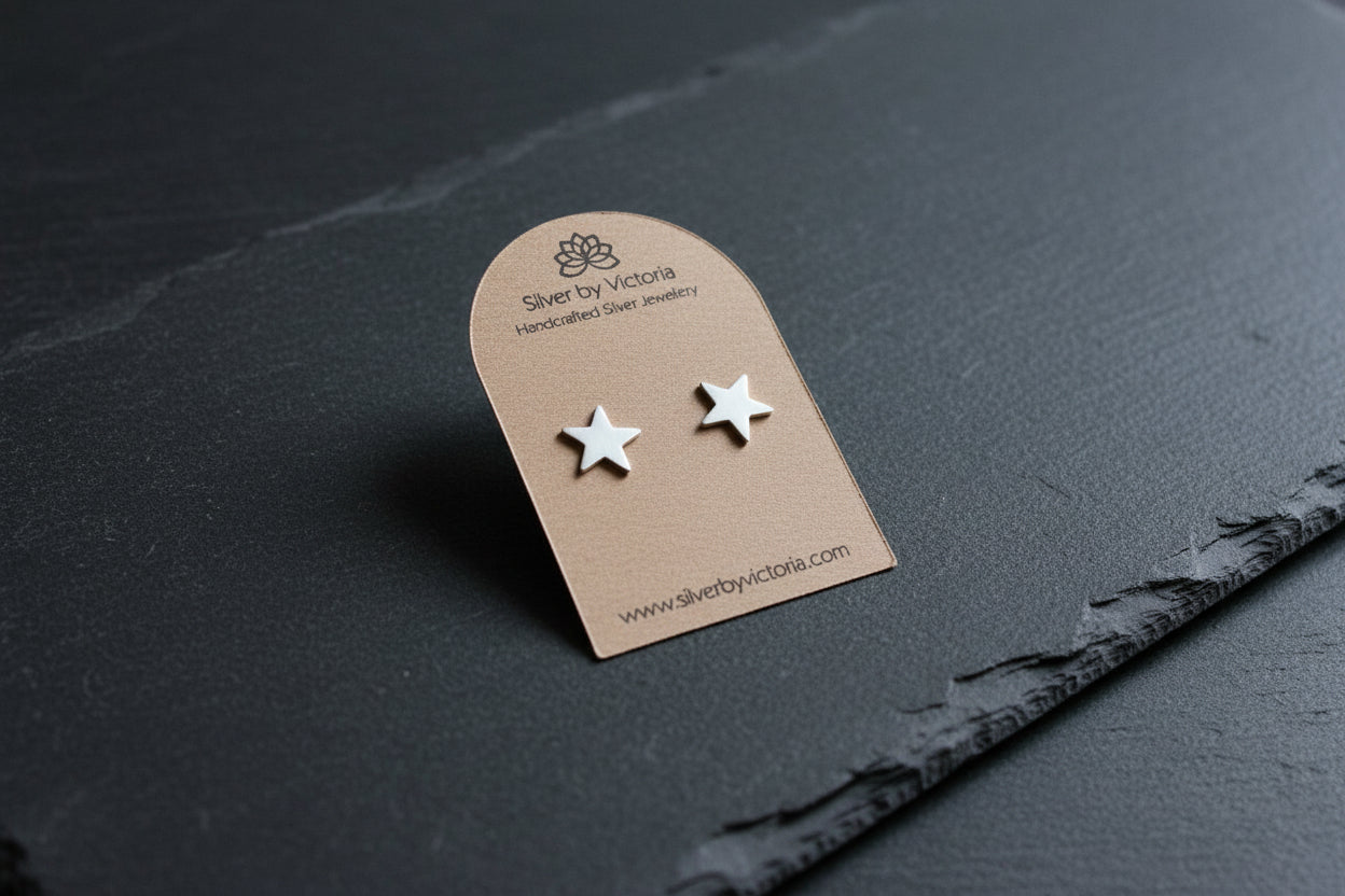 Star Screw Back Stud Earrings