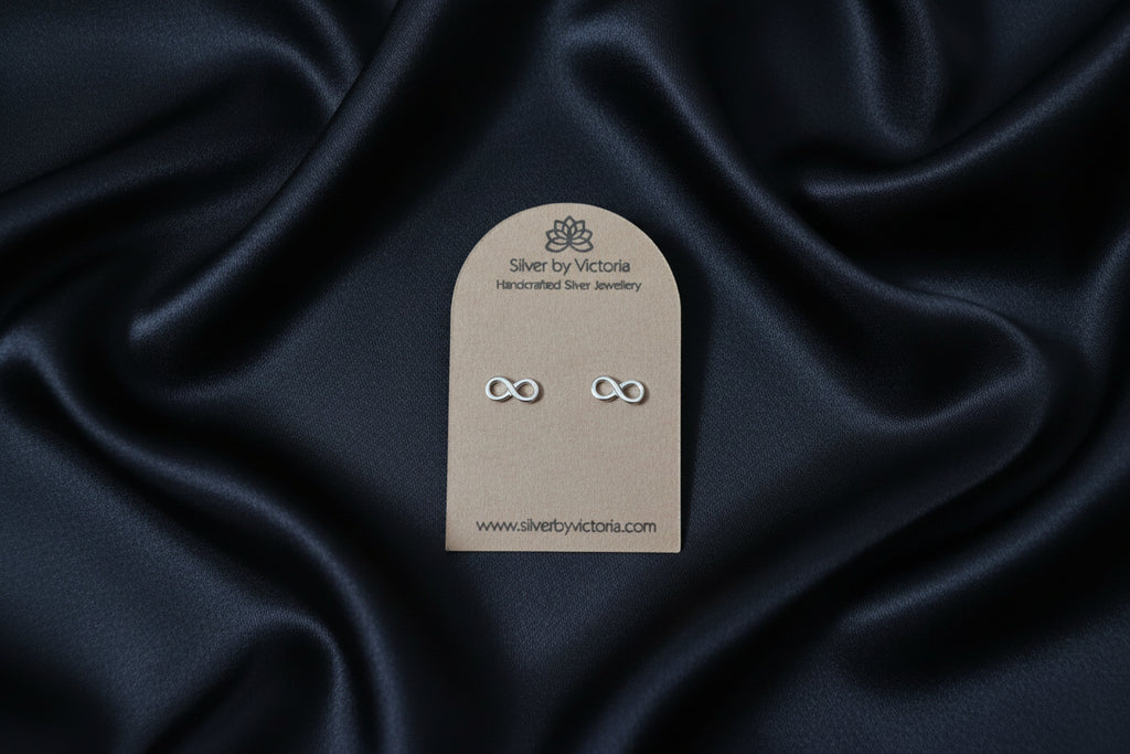 Infinity Screw Back Stud Earrings
