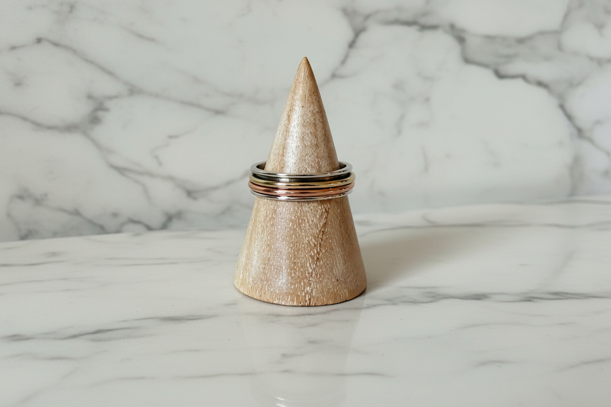 Brass, Copper & Silver Spinner Ring