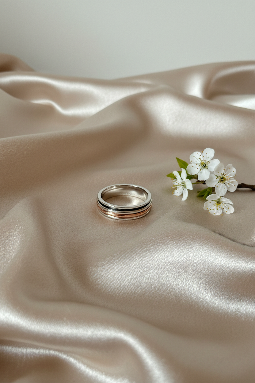 Brass, Copper & Silver Spinner Ring