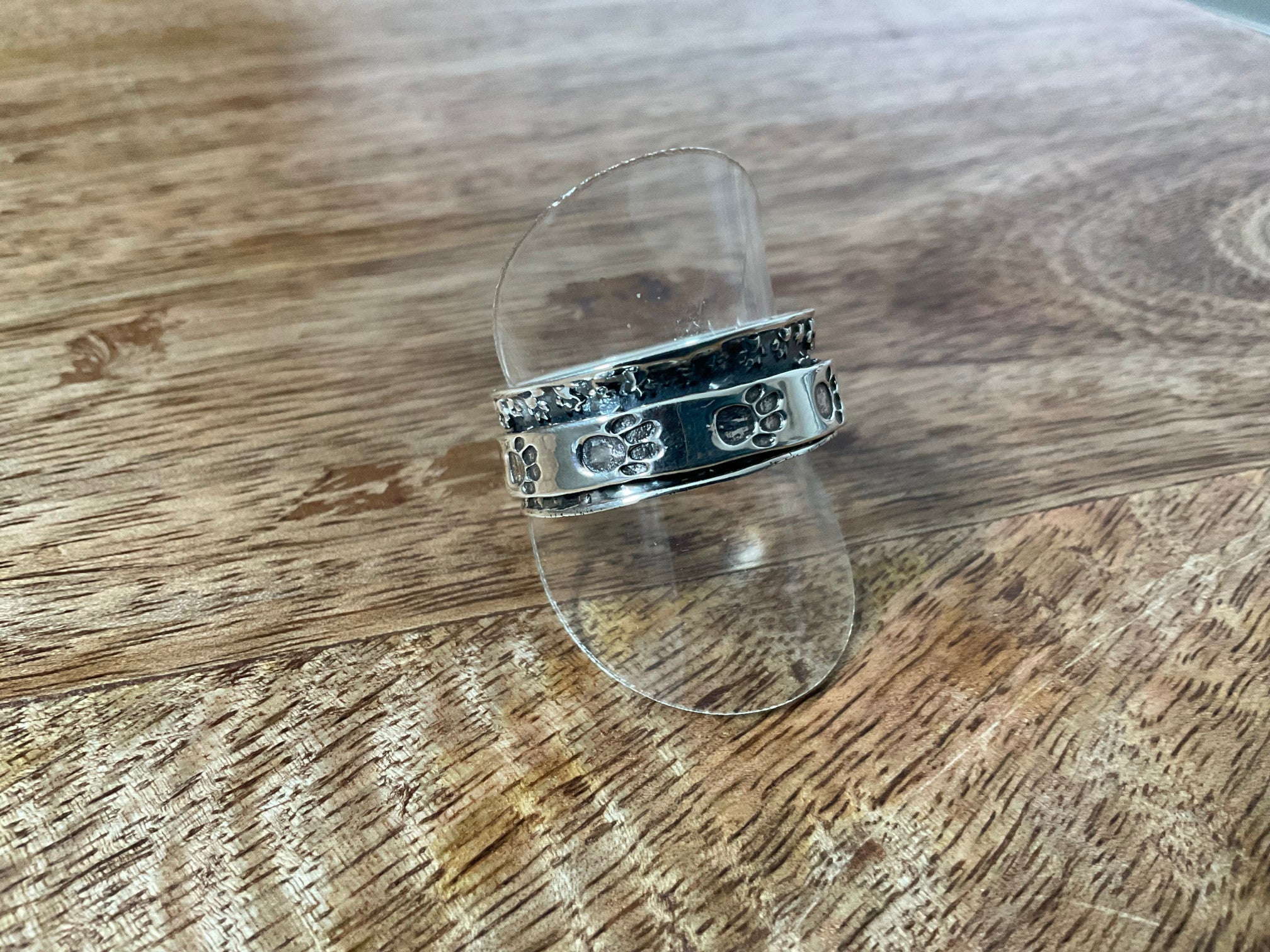 Paw Print Spinner Ring