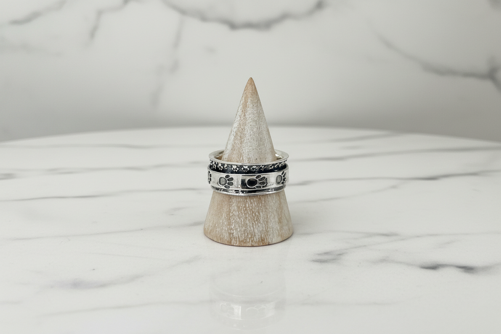 Paw Print Spinner Ring