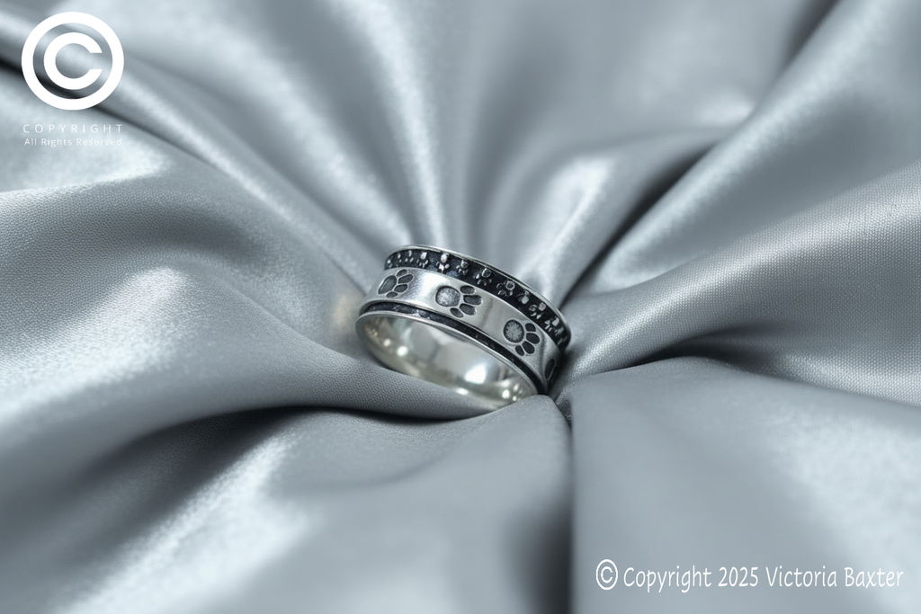 Paw Print Spinner Ring