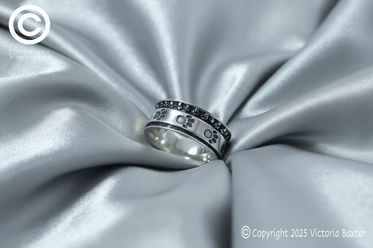 Paw Print Spinner Ring