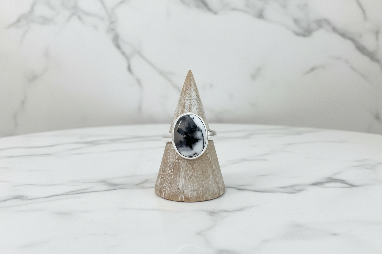 Dendritic Opal Stoneset Ring