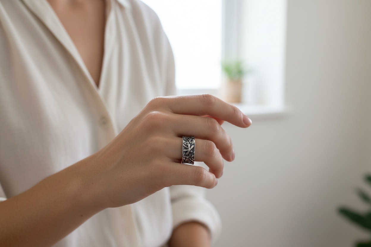 Dragonfly Floral Ring