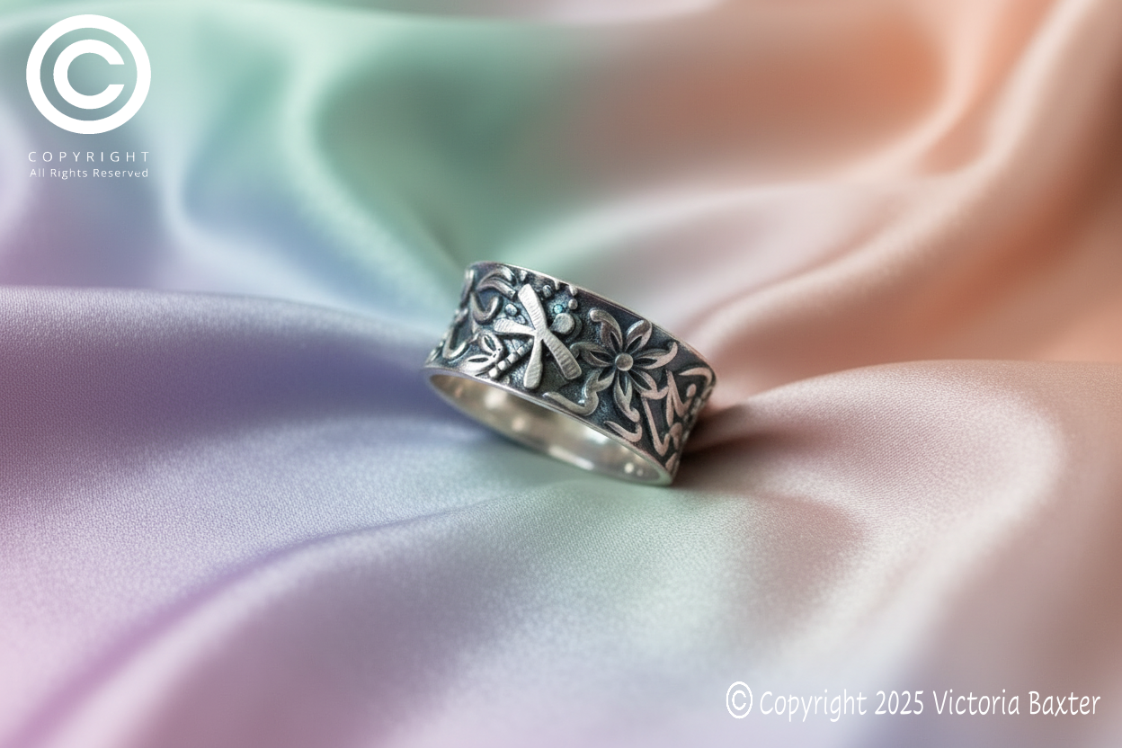 Dragonfly Floral Ring