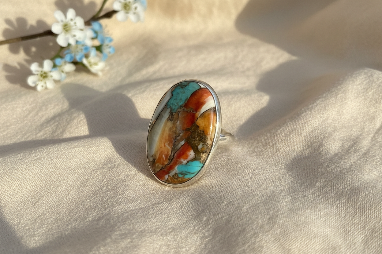 Oyster Turquoise Stoneset Ring