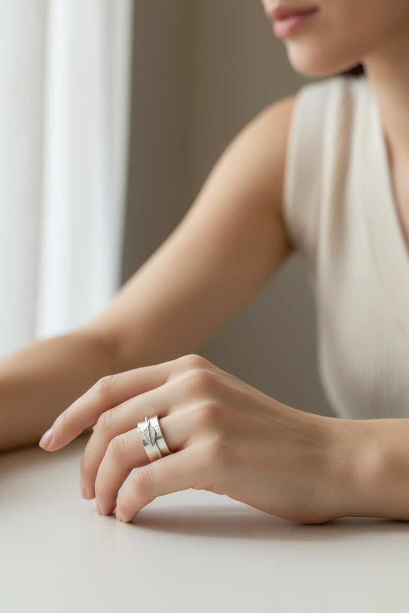 Modrwy Troellwr Arian Morthwyl