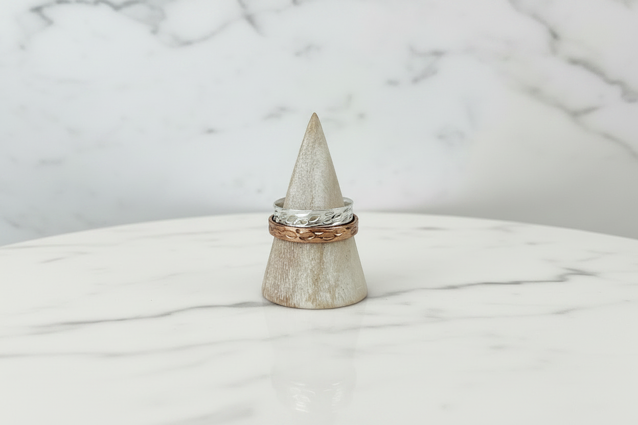 Hammerd Copper & Silver Spinner Ring