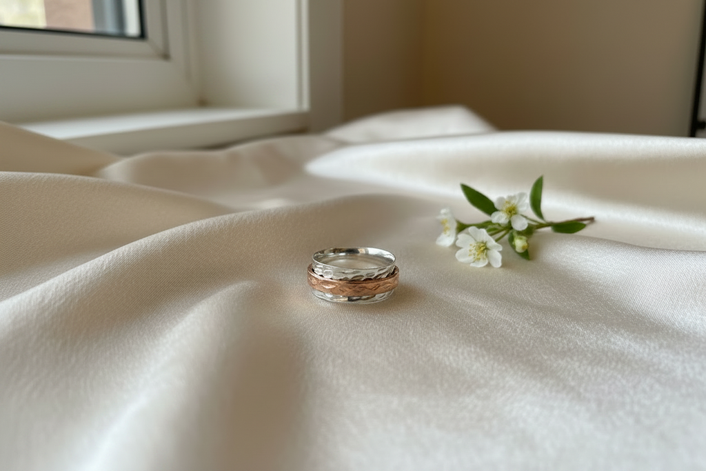 Hammerd Copper & Silver Spinner Ring