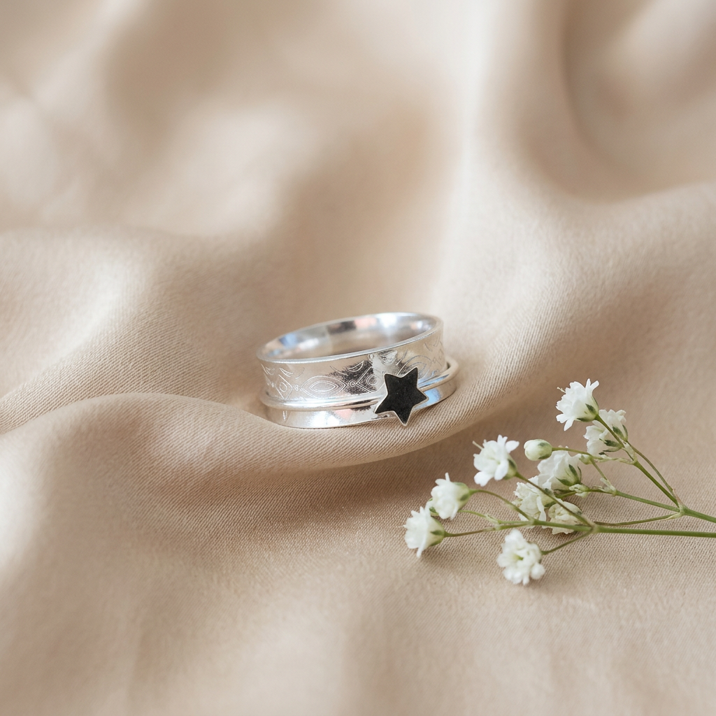 Star Spinner Ring - Size T