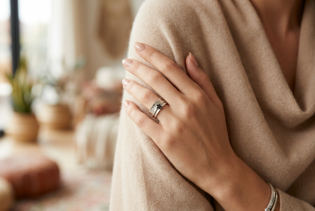Star Spinner Ring - Size T
