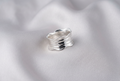 Wide Hammered Ring