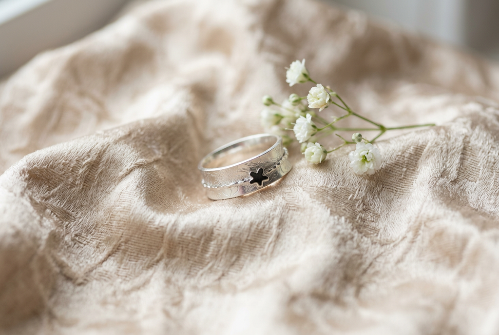 Flower Spinner Ring - Size N