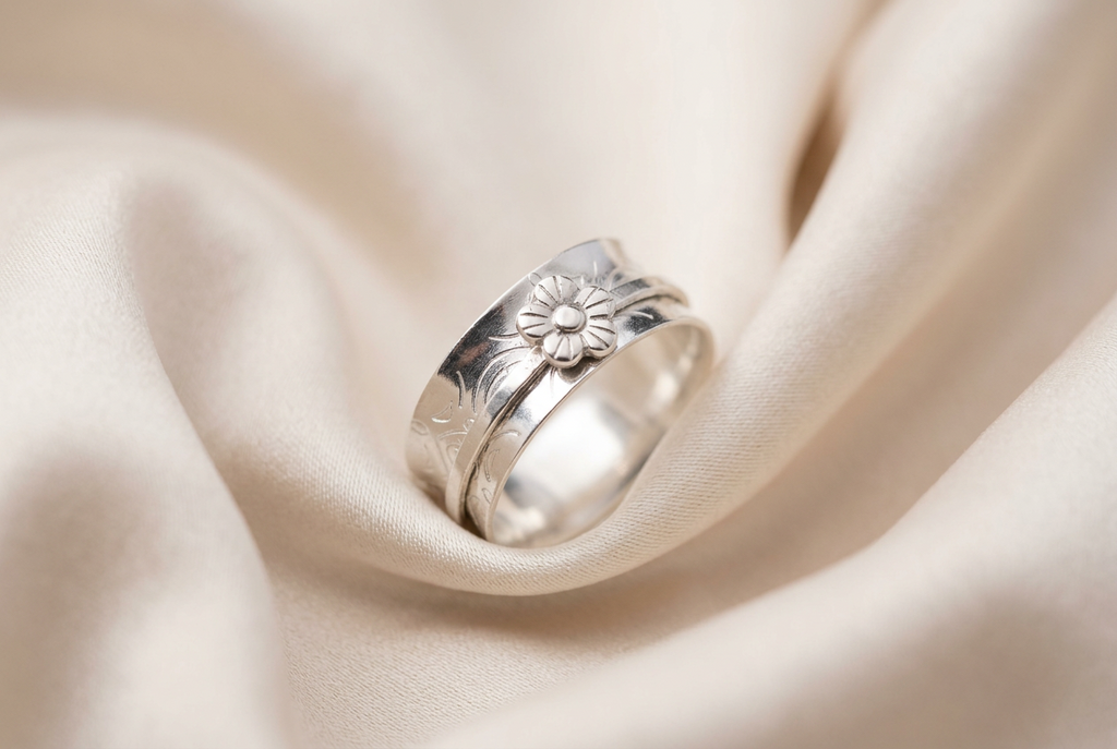 Flower Spinner Ring - Size Q
