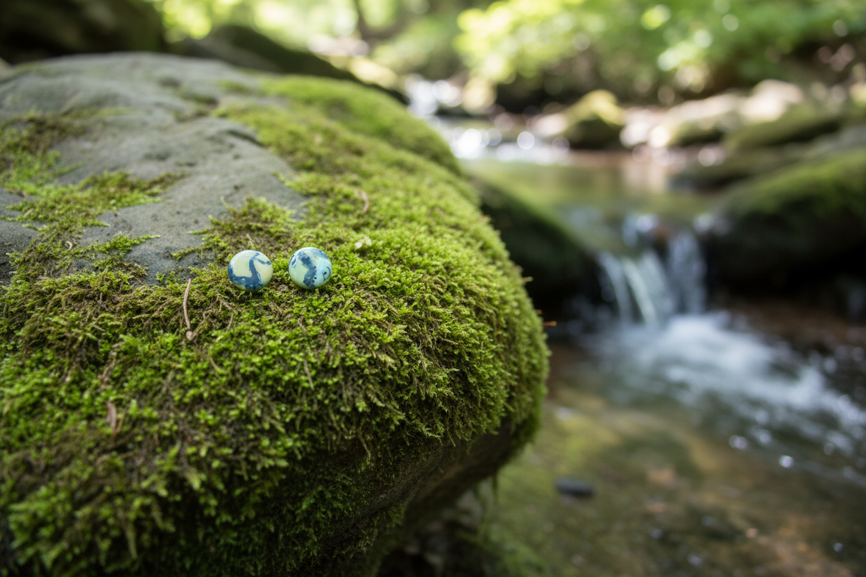 Yellow & Grey Polymer Clay Stud Earrings