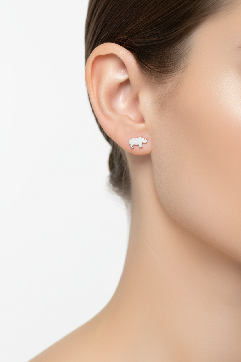 Rhino Stud Earrings