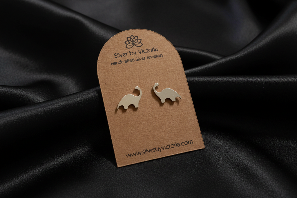 Diplodocus Dinosaur Stud Earrings