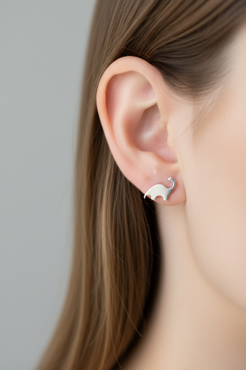 Diplodocus Dinosaur Stud Earrings