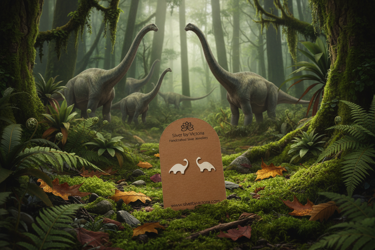 Diplodocus Dinosaur Stud Earrings