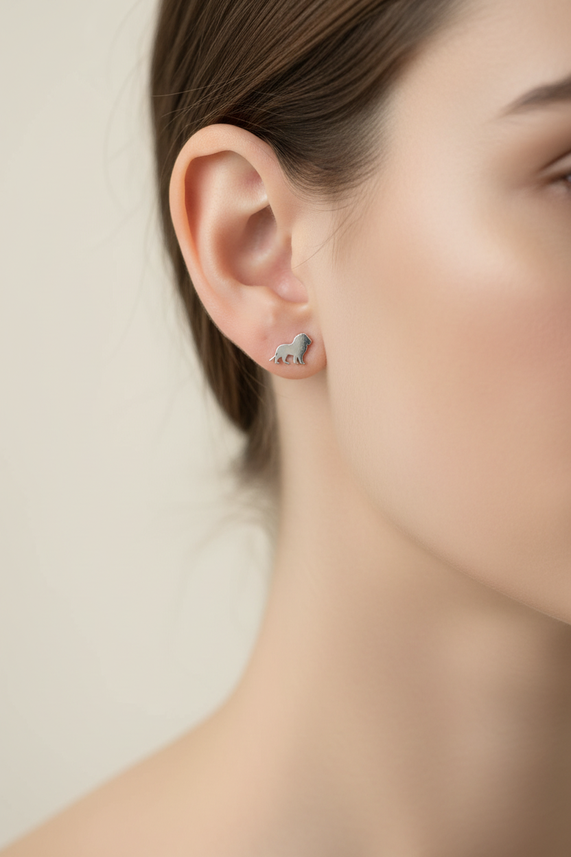 Lion Stud Earrings