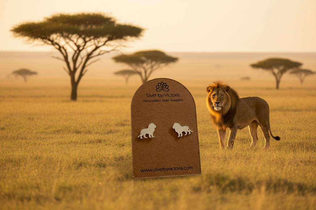 Lion Stud Earrings