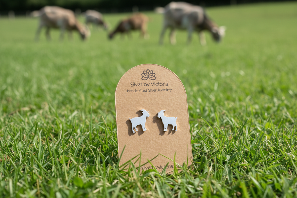 Goat Stud Earrings