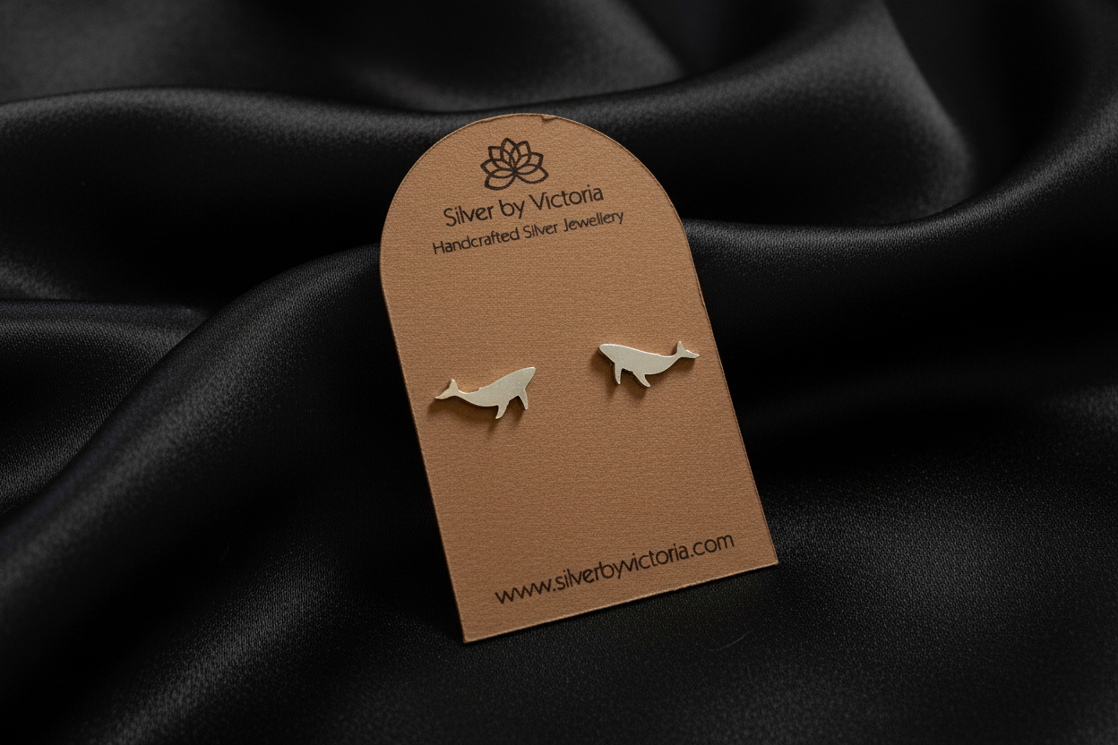 Humpback Whale Stud Earrings