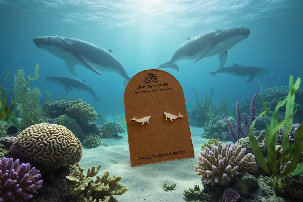 Humpback Whale Stud Earrings