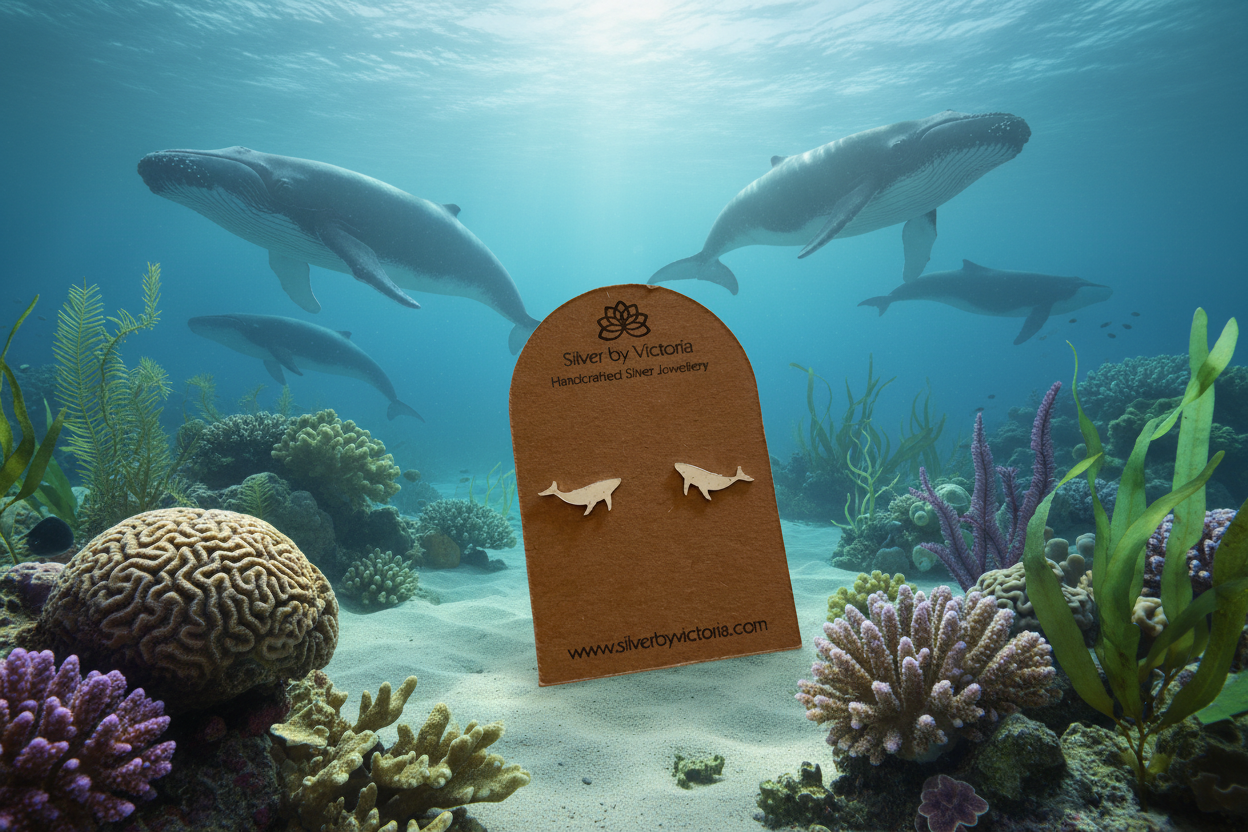 Humpback Whale Stud Earrings
