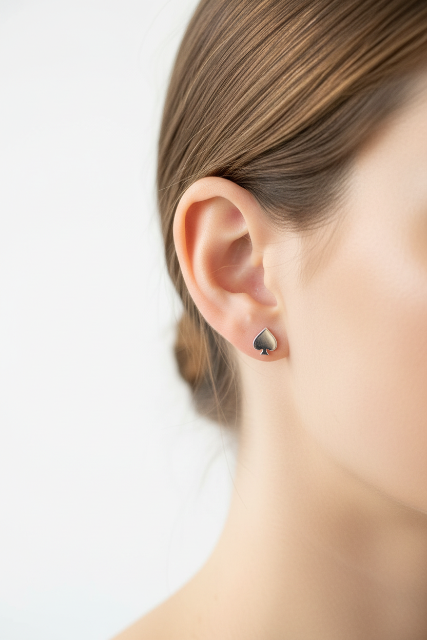 Club & Spade Mismatched Stud Earrings