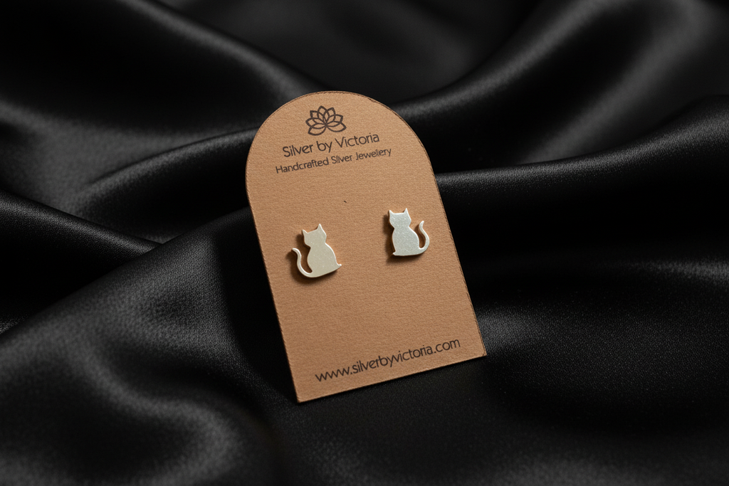 Cat Stud Earrings