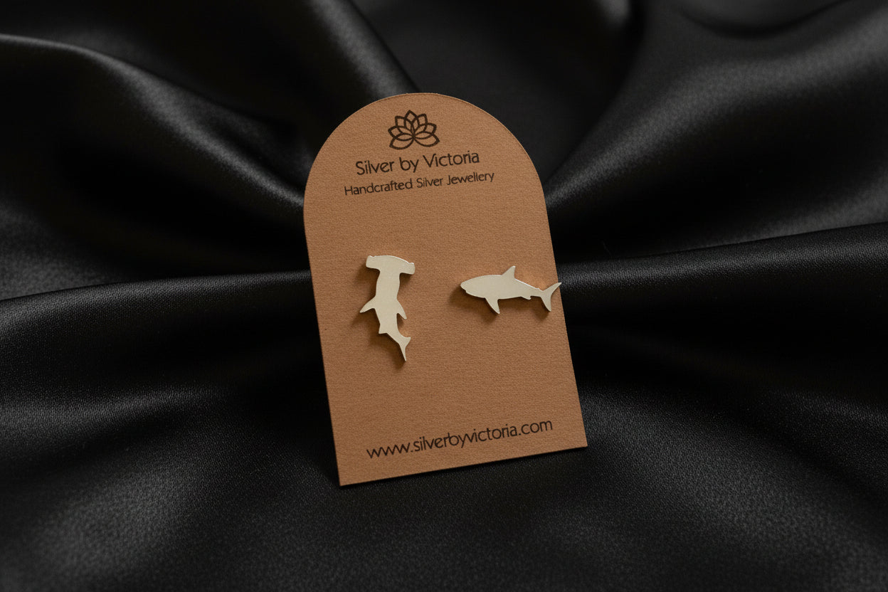 Shark Mismatched Stud Earrings