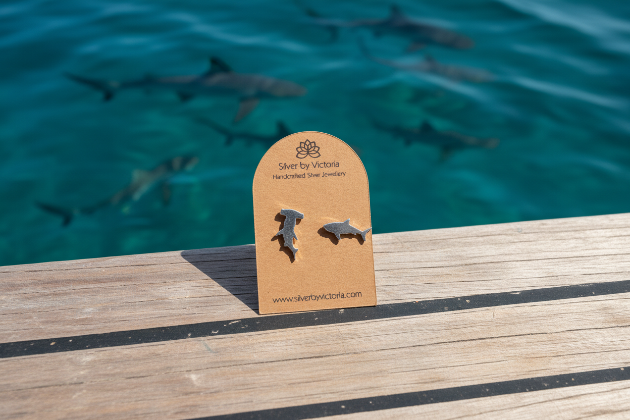 Shark Mismatched Stud Earrings