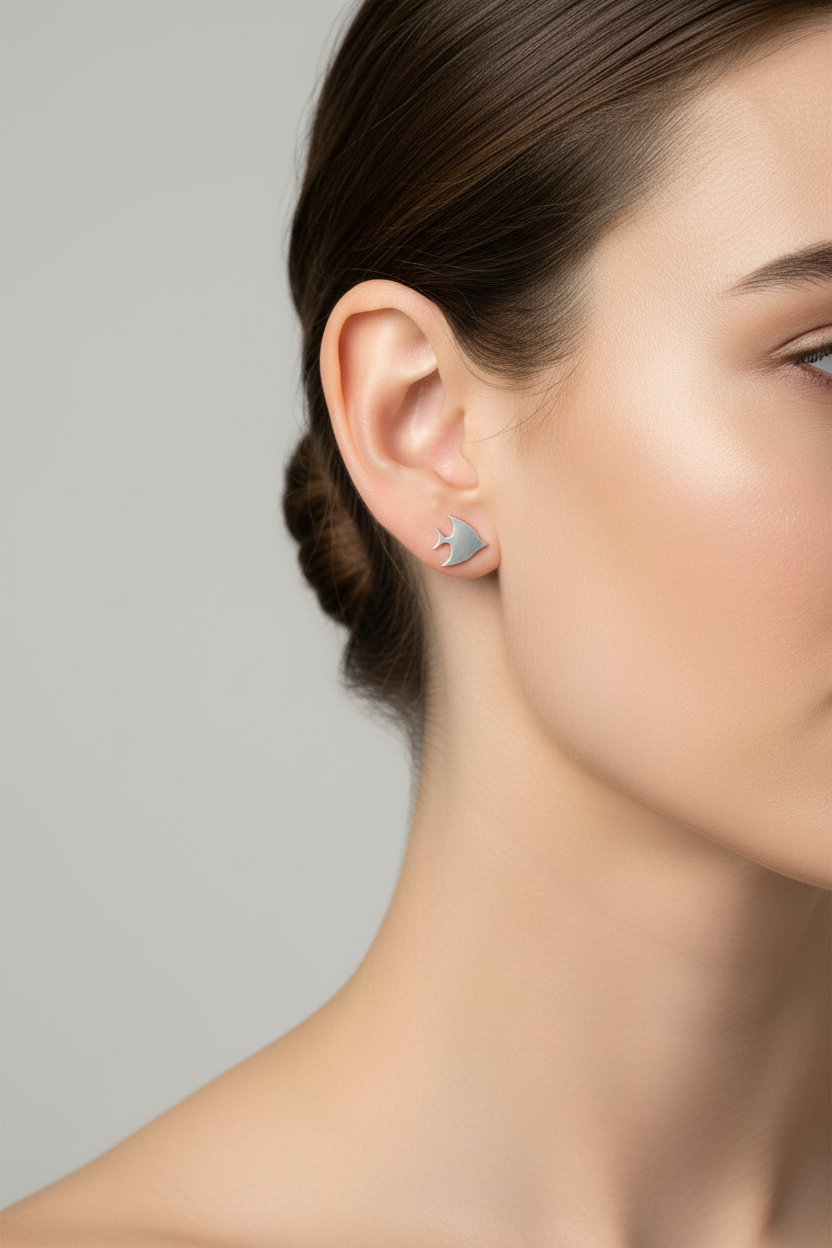 Angel Fish Stud Earrings