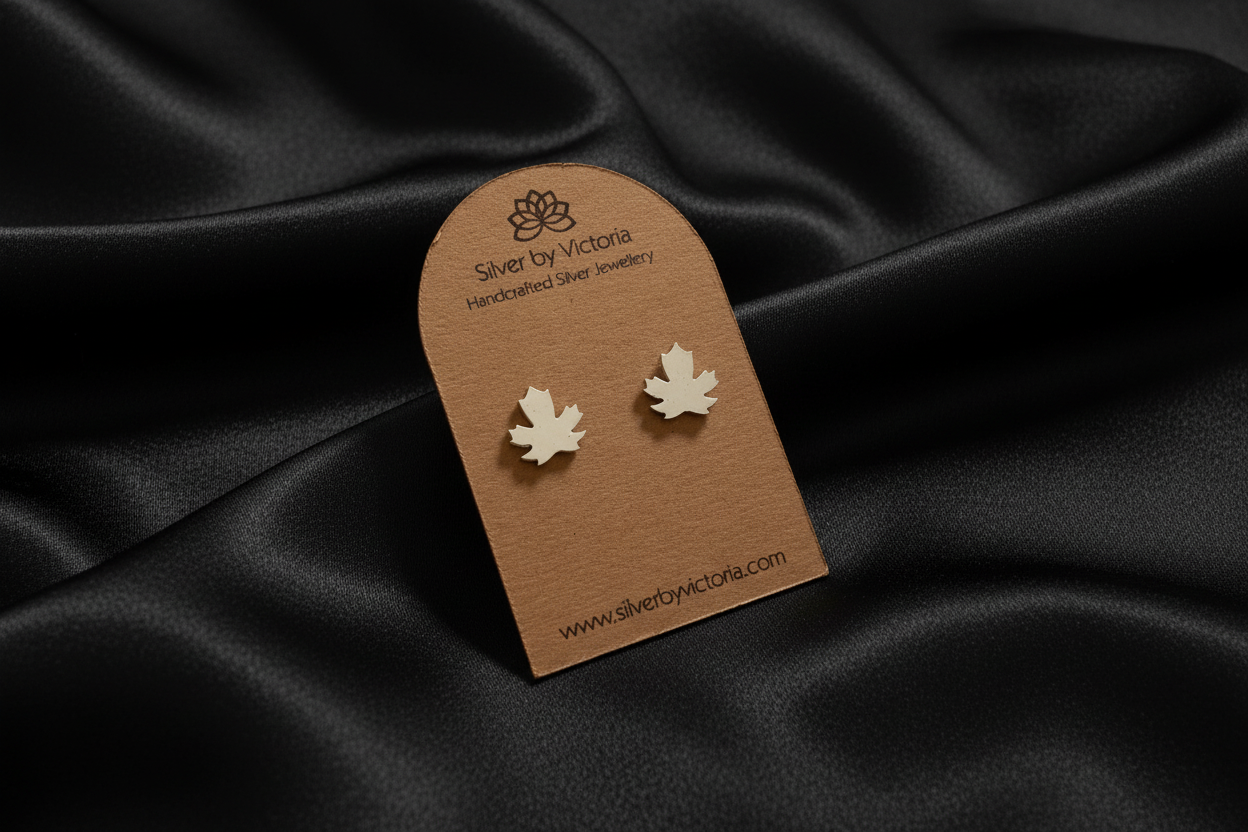 Maple Leaf Stud Earrings