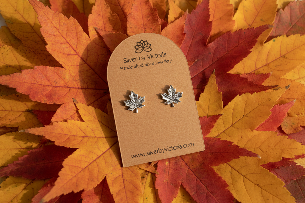 Maple Leaf Stud Earrings