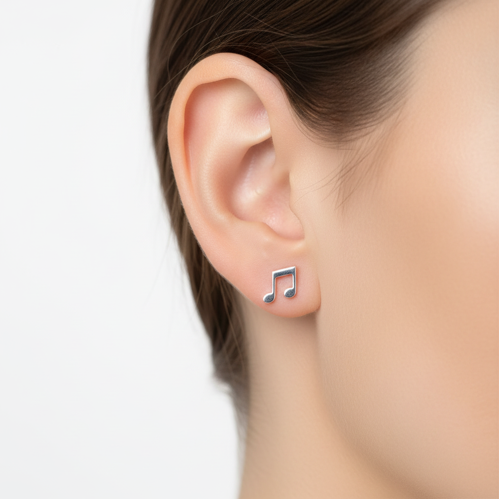 Musical Notes Stud Earrings