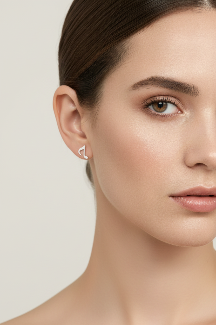 Musical Notes Stud Earrings