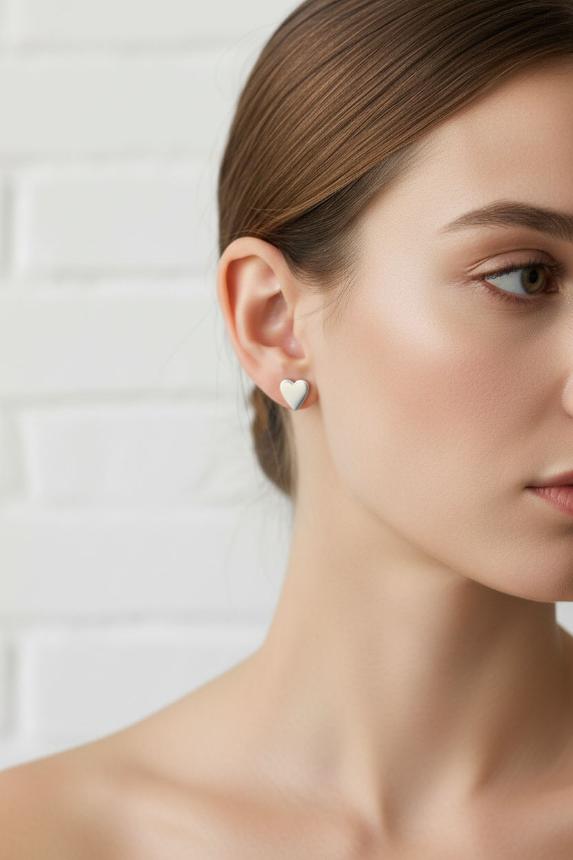 Heart Stud Earrings